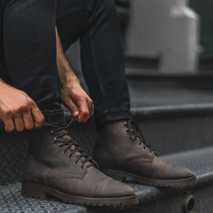 Men's Luxury High-Top Lace-up Boots