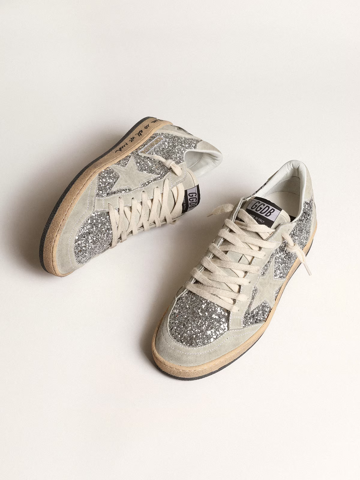 Silver Grey Retro Sneakers