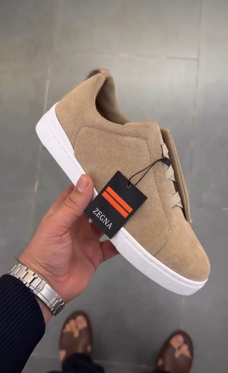 Triple Stitch Suede Sneakers