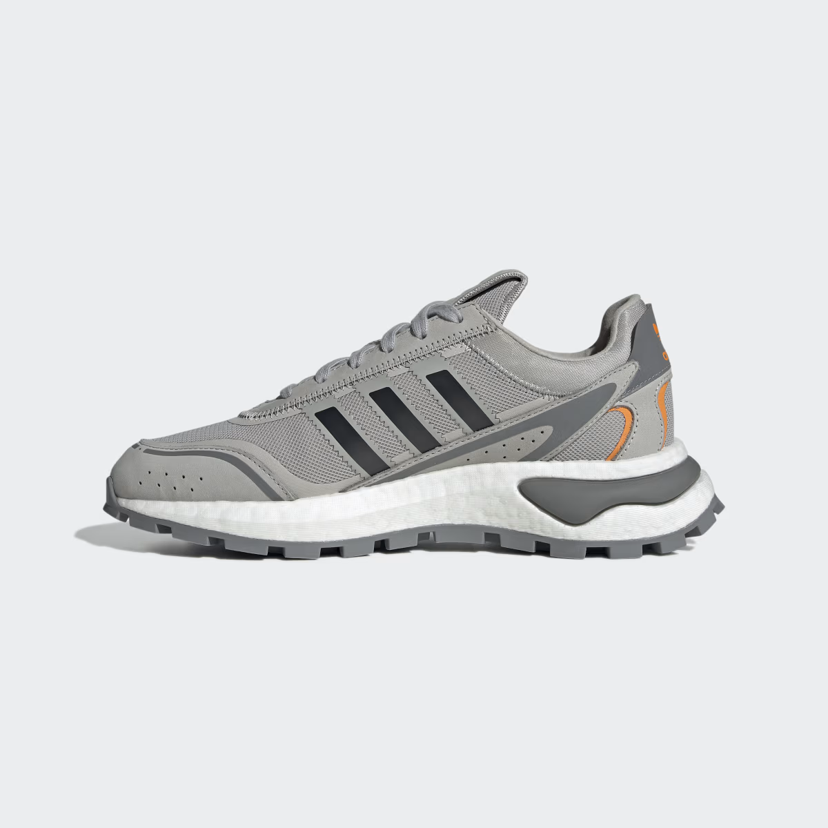 Grey Orange Retro Running Sneakers