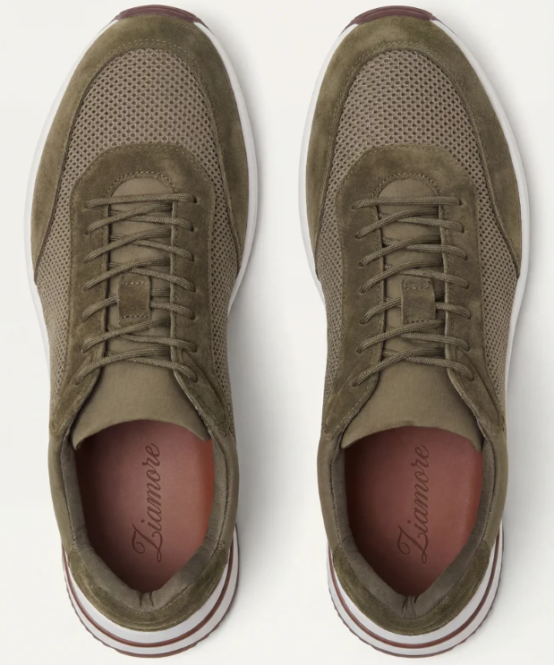 Rivaro Olive Green Suede Sneakers
