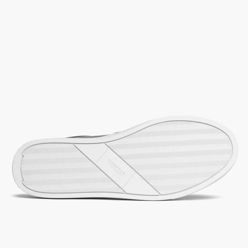 Men's Court Low Top Sneaker In Black Leather