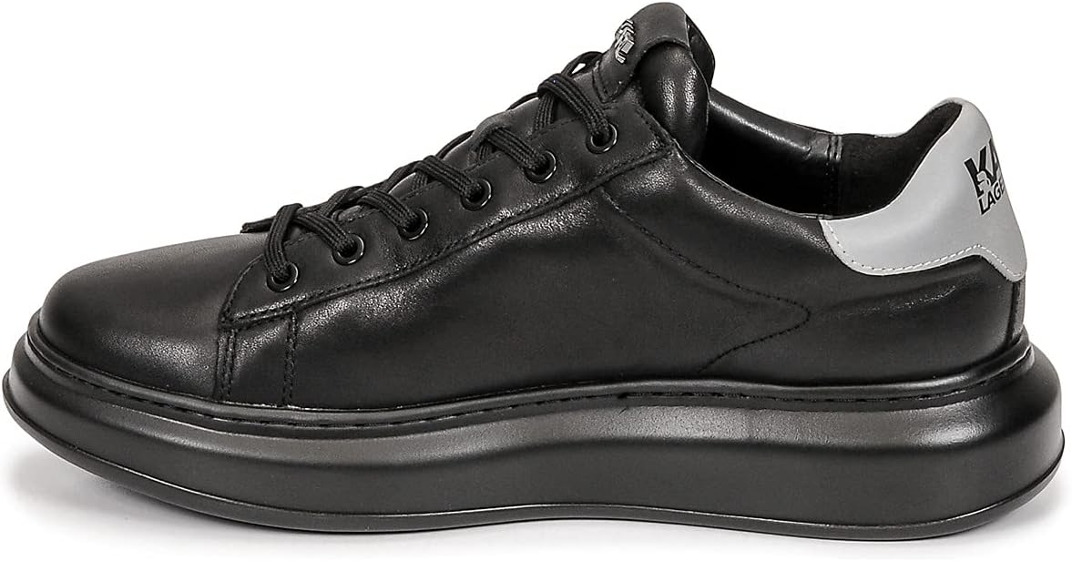 Soft leather blue men's sneakers