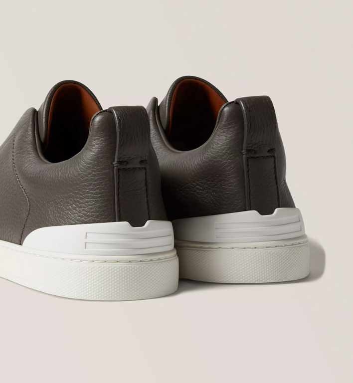 Deerskin Triple Stitch Leather Sneakers
