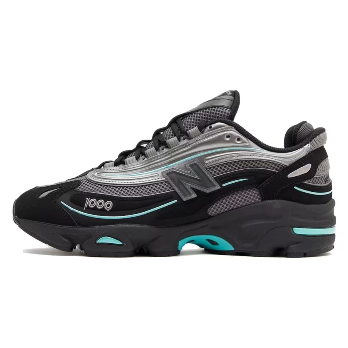 Black Teal Retro Lightweight Comfort Shoes