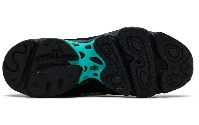 Black Teal Retro Lightweight Comfort Shoes