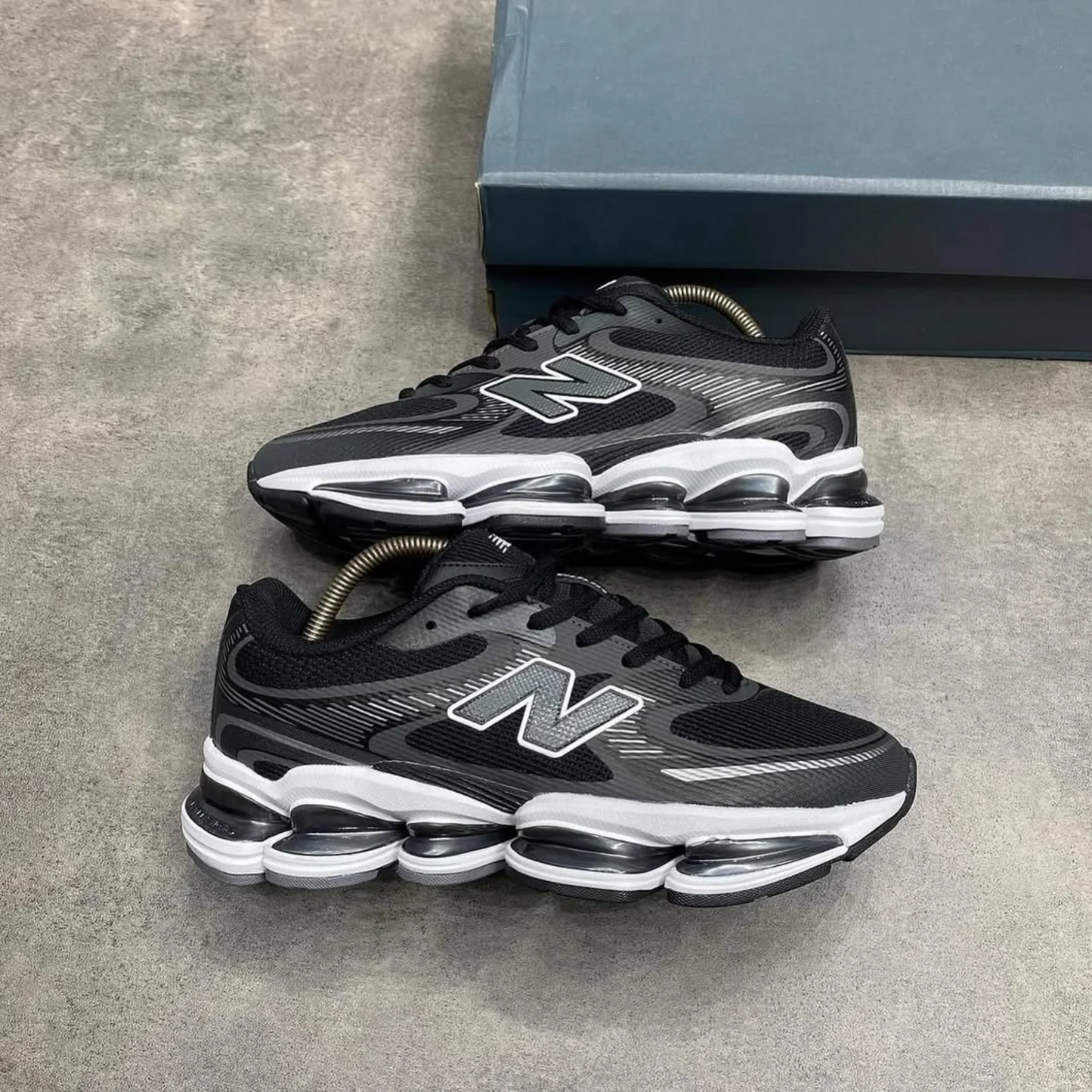 Black Grey Air Cushion Sports Sneakers