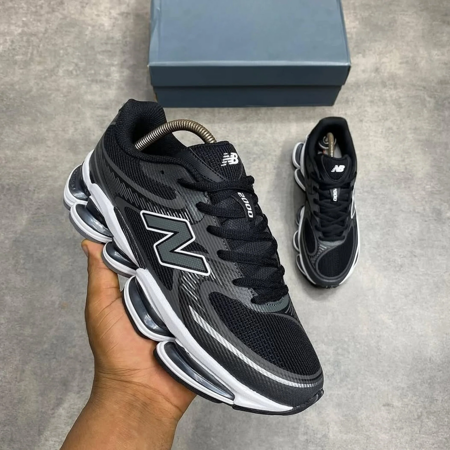 Black Grey Air Cushion Sports Sneakers