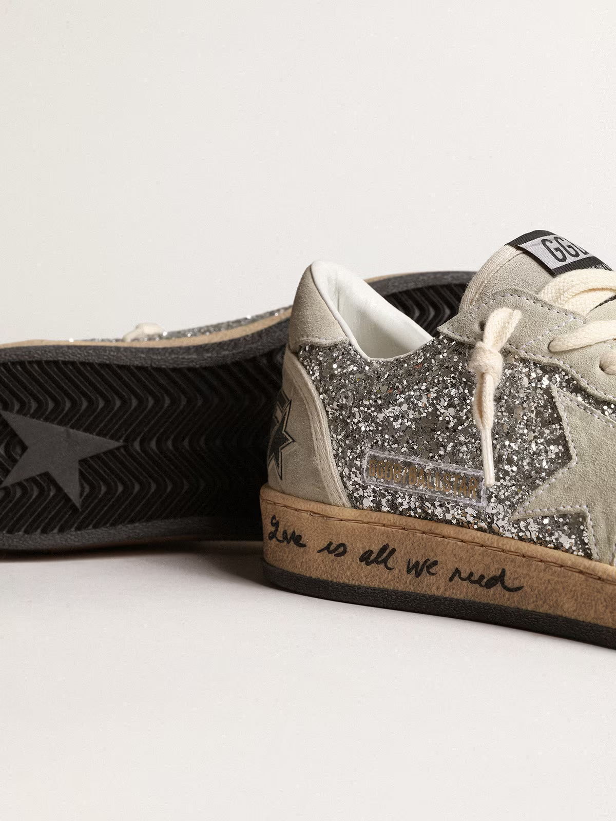 Silver Grey Retro Sneakers
