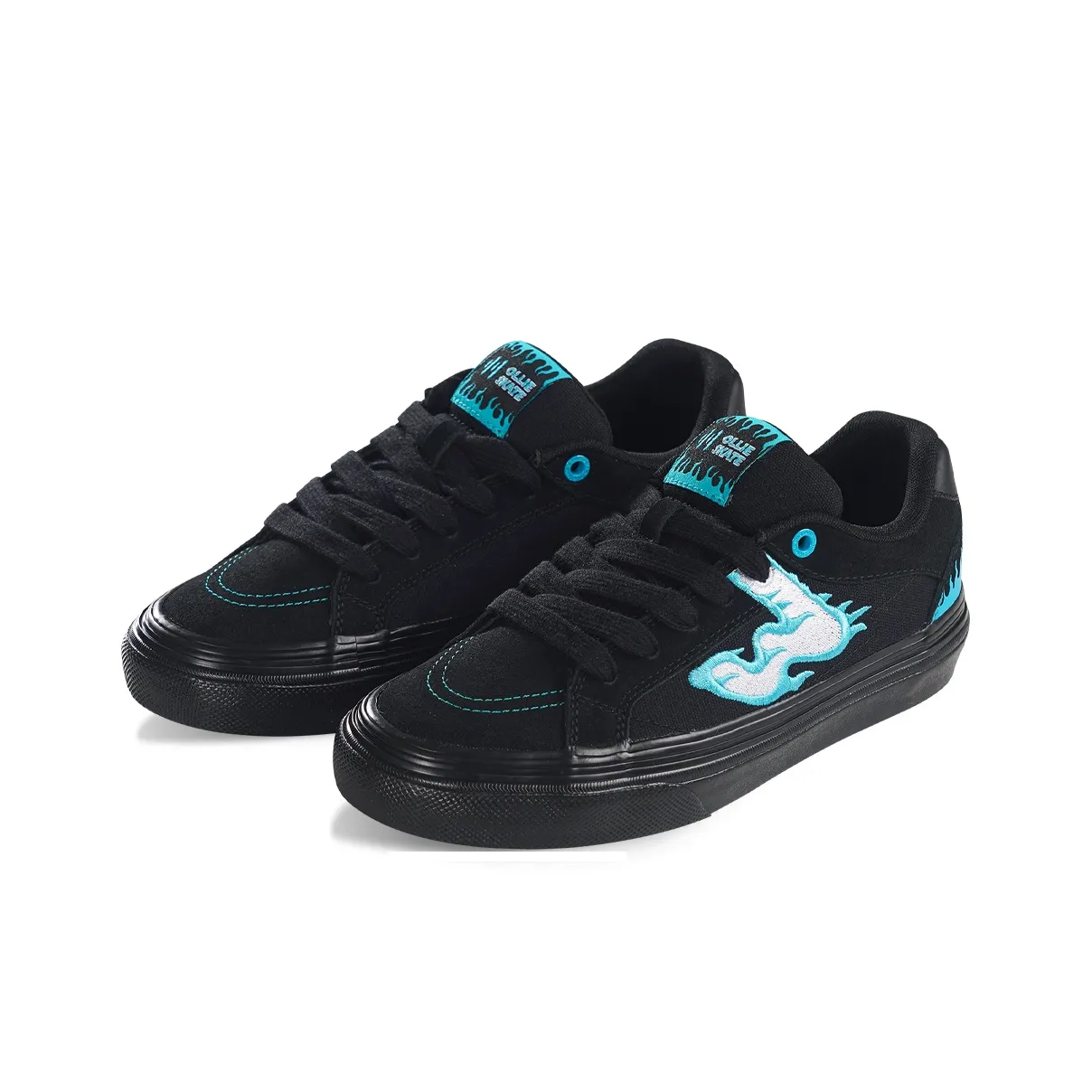 Black Blue Non-Slip Skate Sneakers