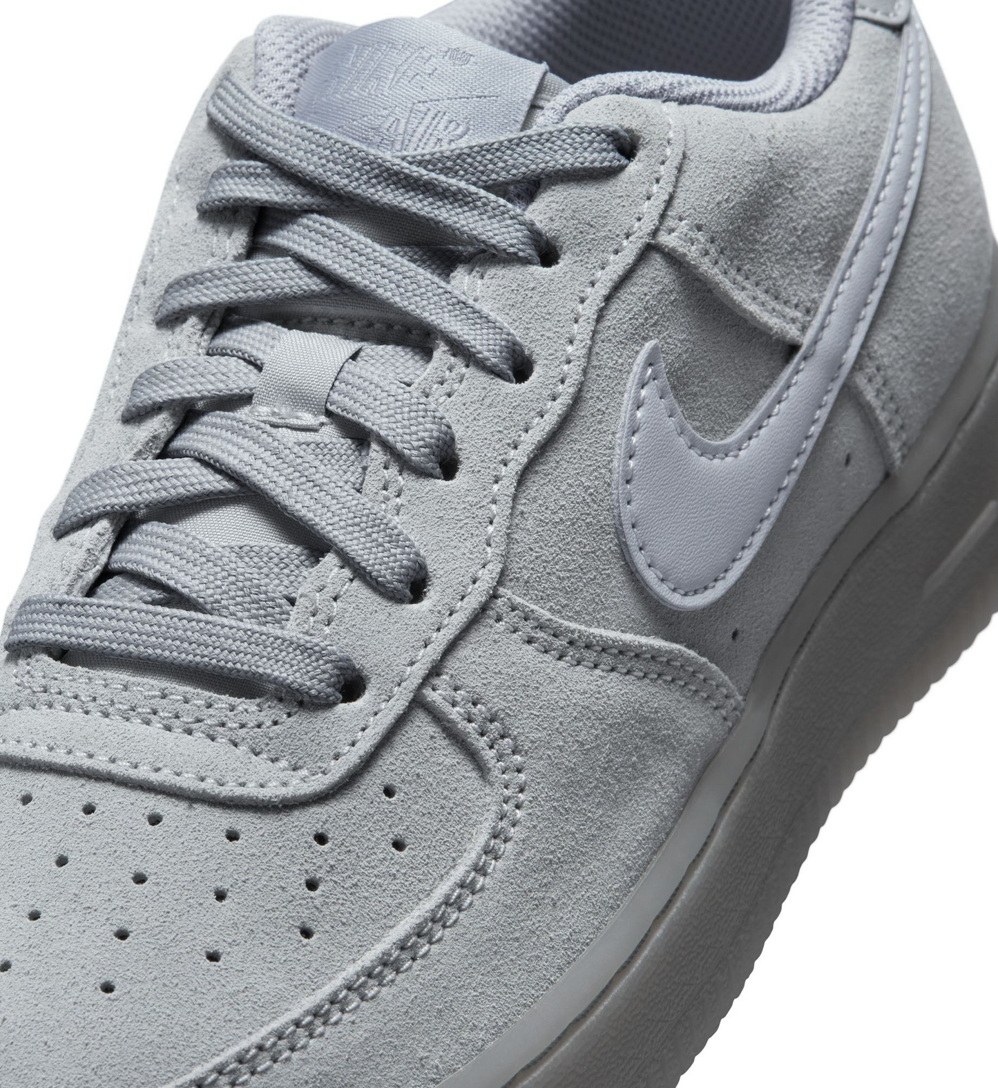 Grey Suede Low-Top Sneakers