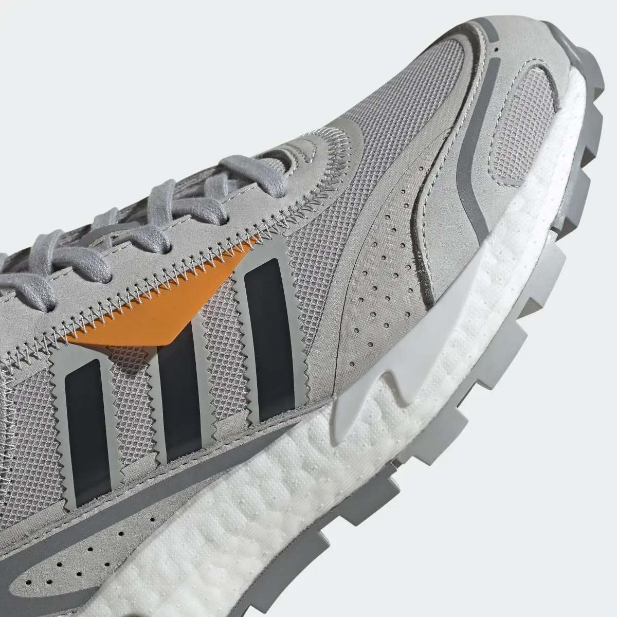 Grey Orange Retro Running Sneakers