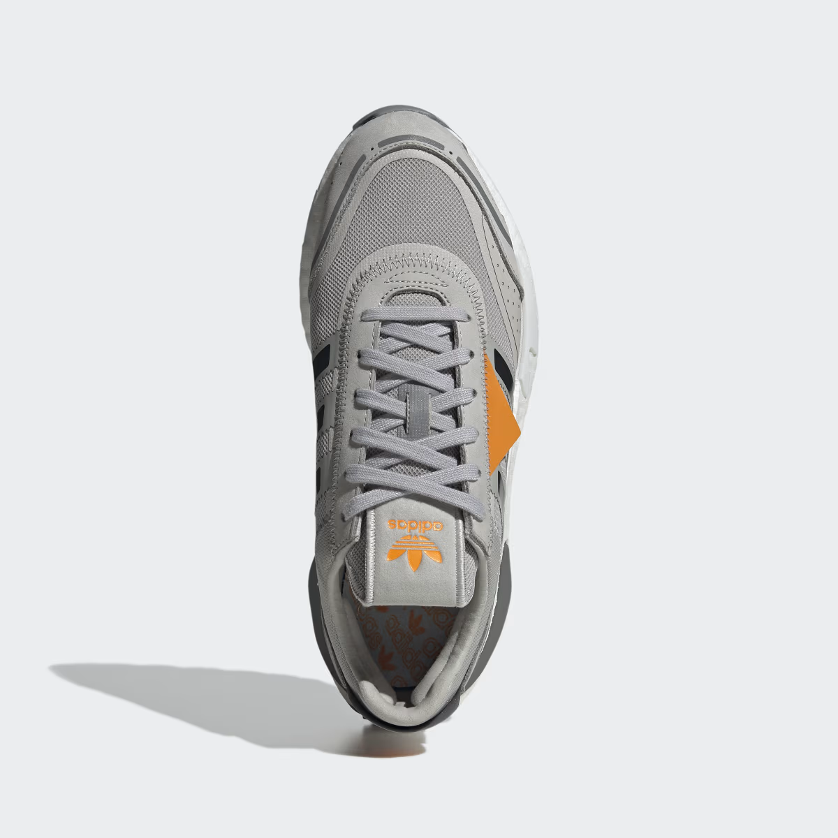 Grey Orange Retro Running Sneakers