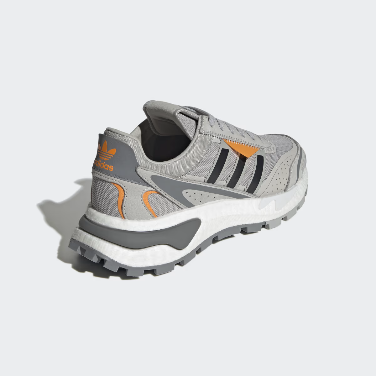 Grey Orange Retro Running Sneakers