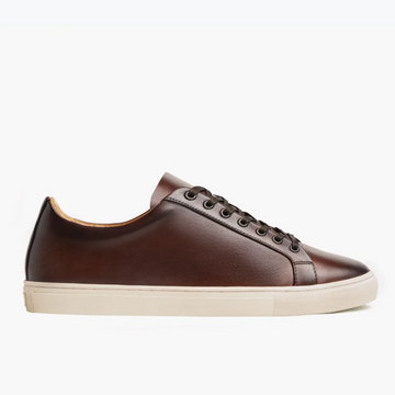 Retro Brown Leather Casual Sneakers