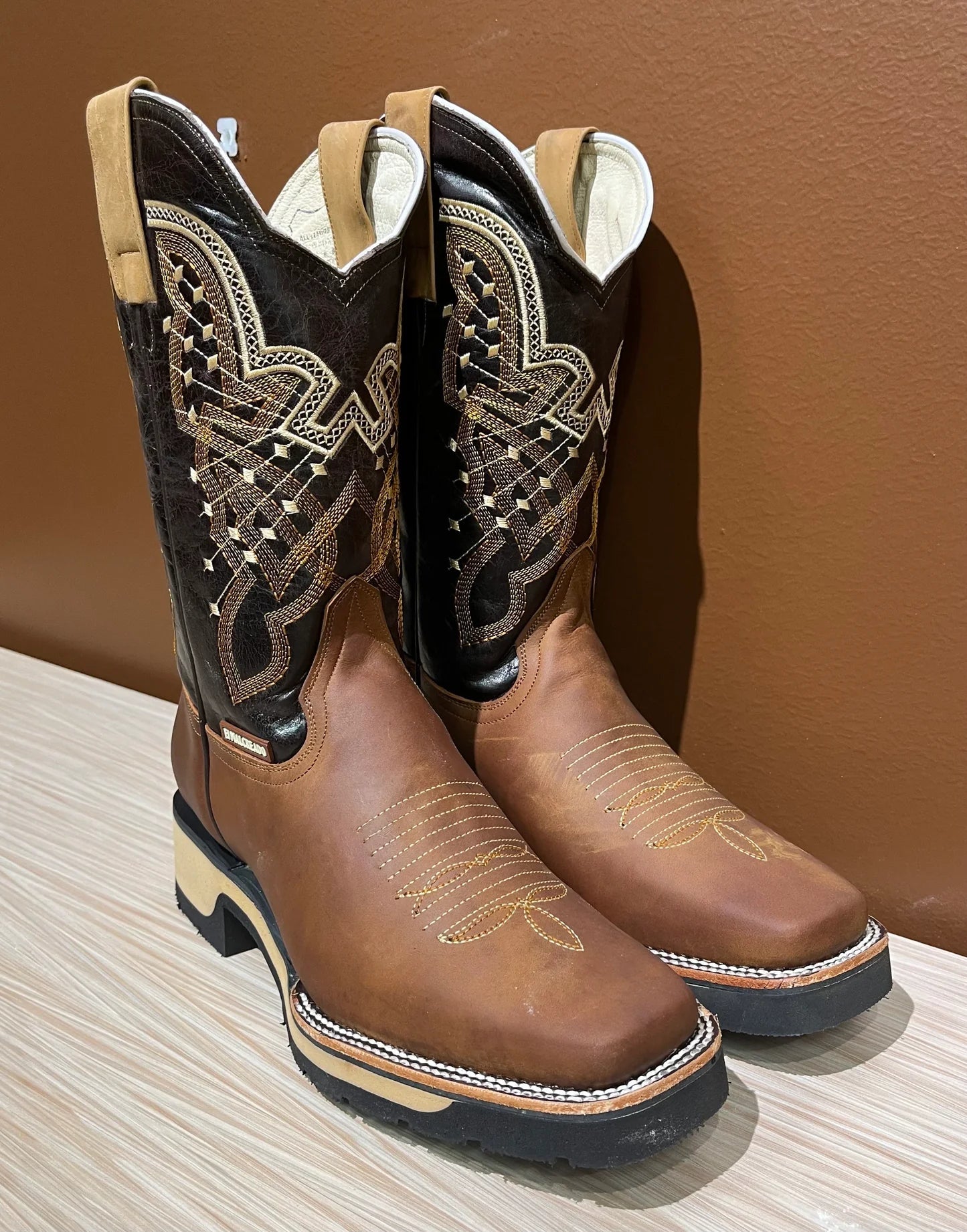Retro Cowhide Cowboy Boots