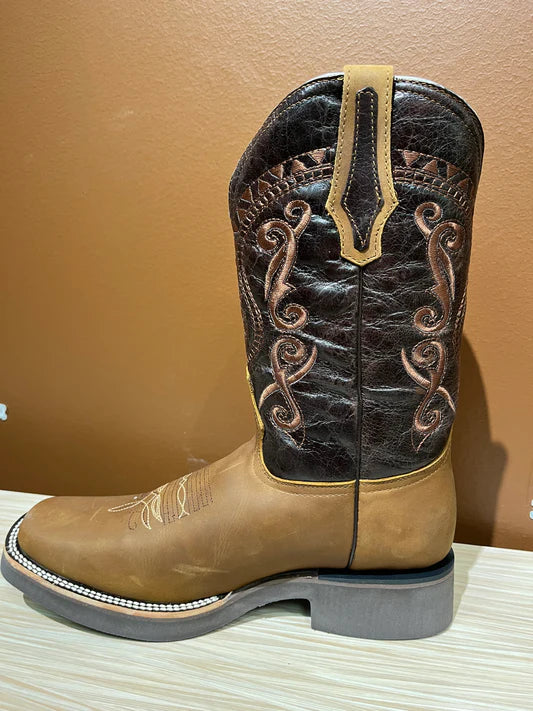 Retro Cowhide Cowboy Boots