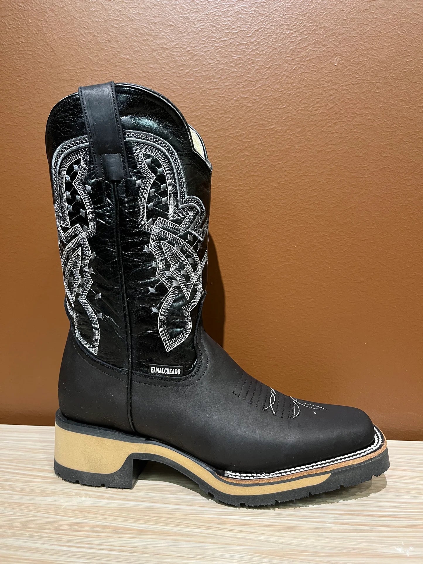 Retro Cowhide Cowboy Boots