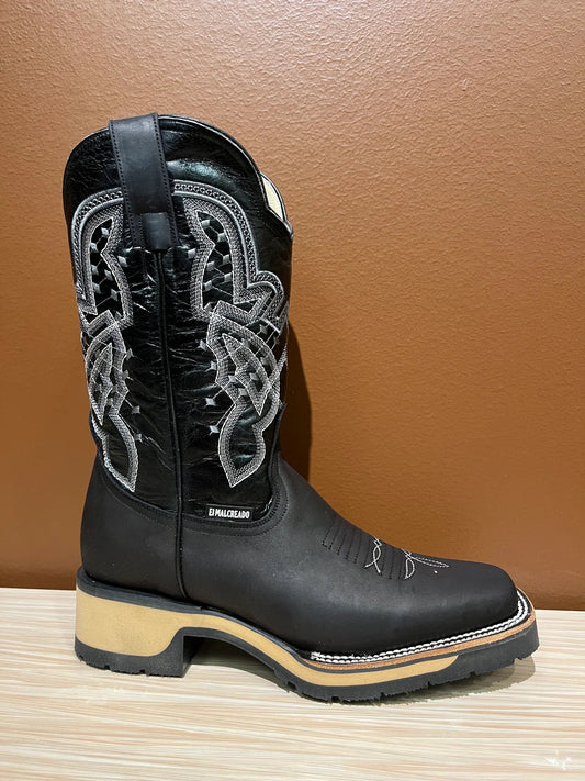 Retro Cowhide Cowboy Boots