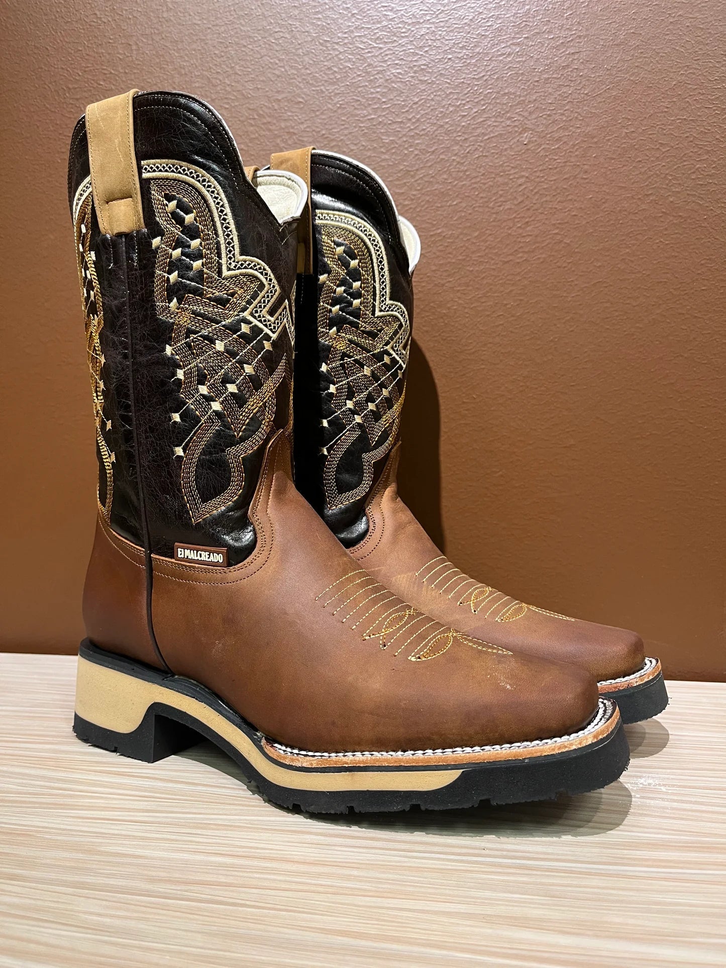 Retro Cowhide Cowboy Boots