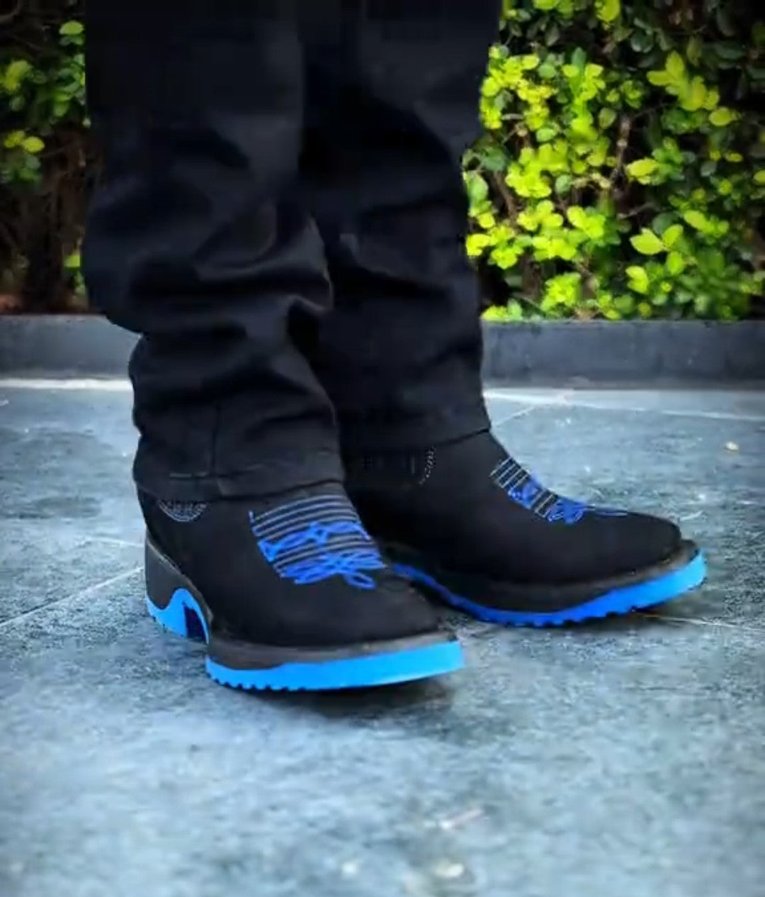 Men‘s western blue boots