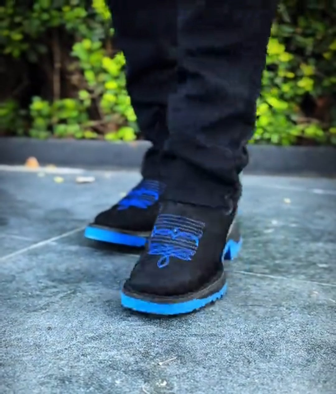 Men‘s western blue boots