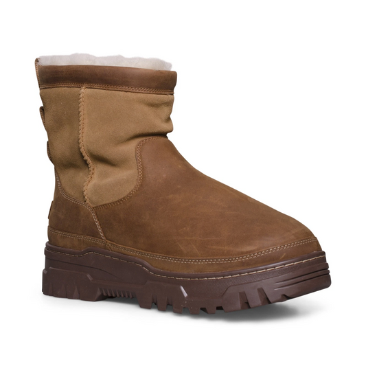 Chestnut leather men's boots