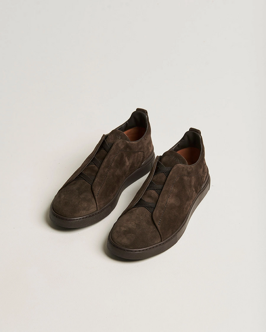 Triple Stitch Tonal Suede Sneakers
