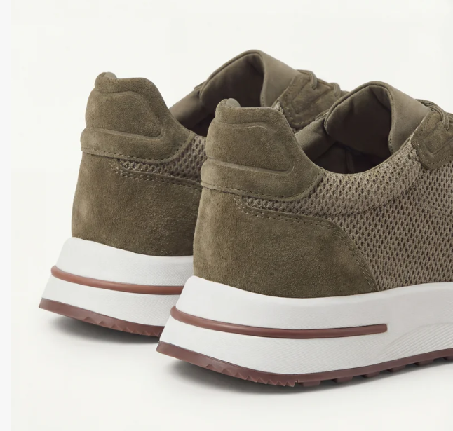 Rivaro Olive Green Suede Sneakers