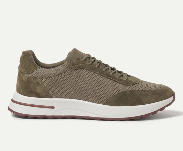 Rivaro Olive Green Suede Sneakers