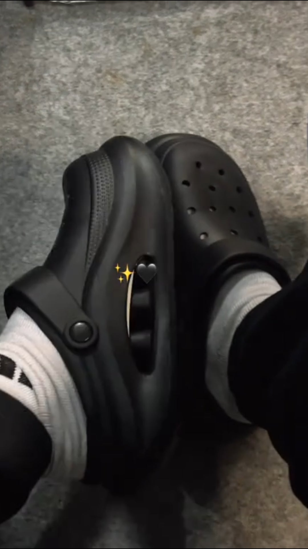 Black streamlined aerodynamic slippers