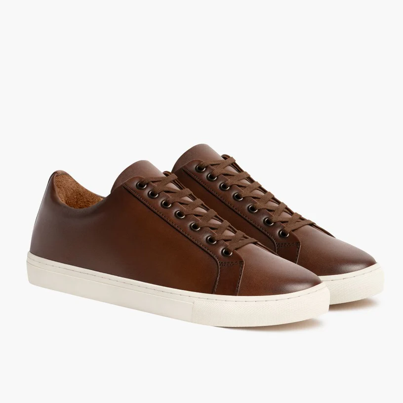 Men's Premier Low Top In Brown 'Hickory' Leather