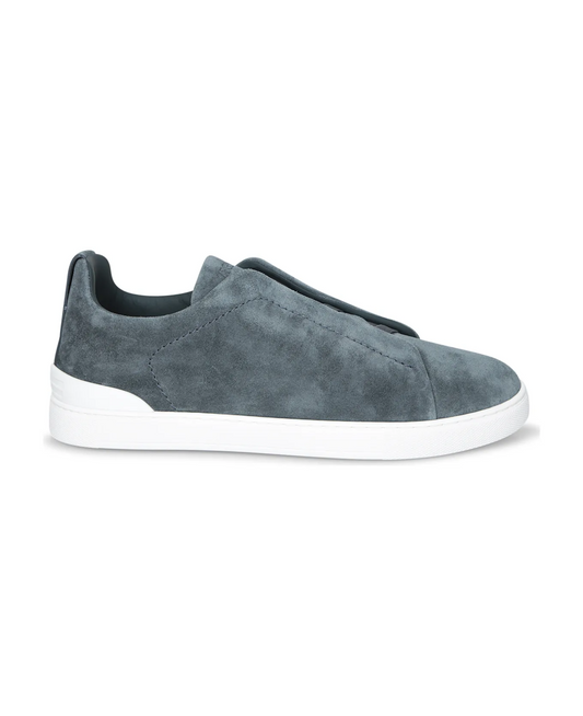 Triple Stitch suede slip-on sneakers