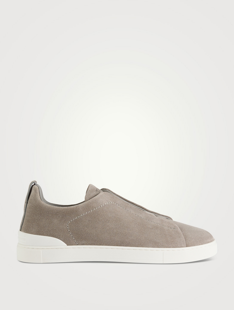 Triple Stitched Suede Grey Sneakers