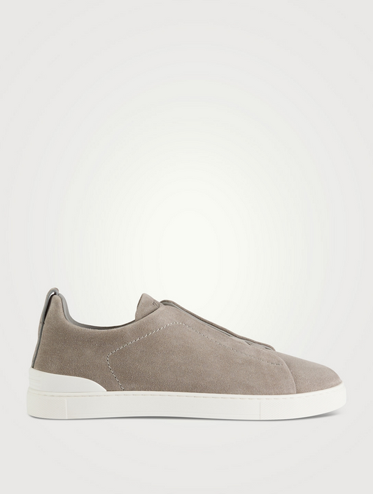 Triple Stitched Suede Grey Sneakers