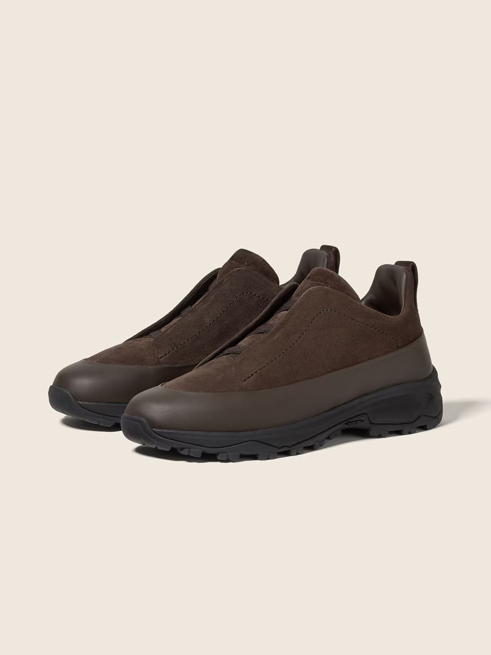 Dark Brown Leather Sneakers