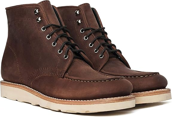 Men's Diplomat Moc Toe Leather Boot