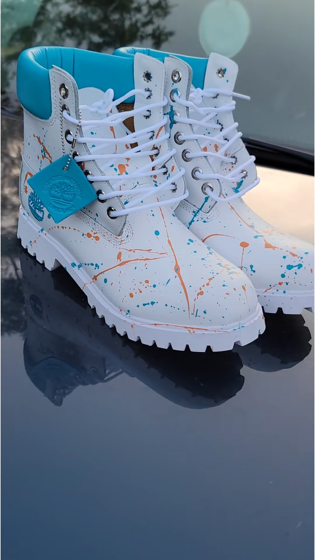 Men's Graffiti Waterproof Platform Boots