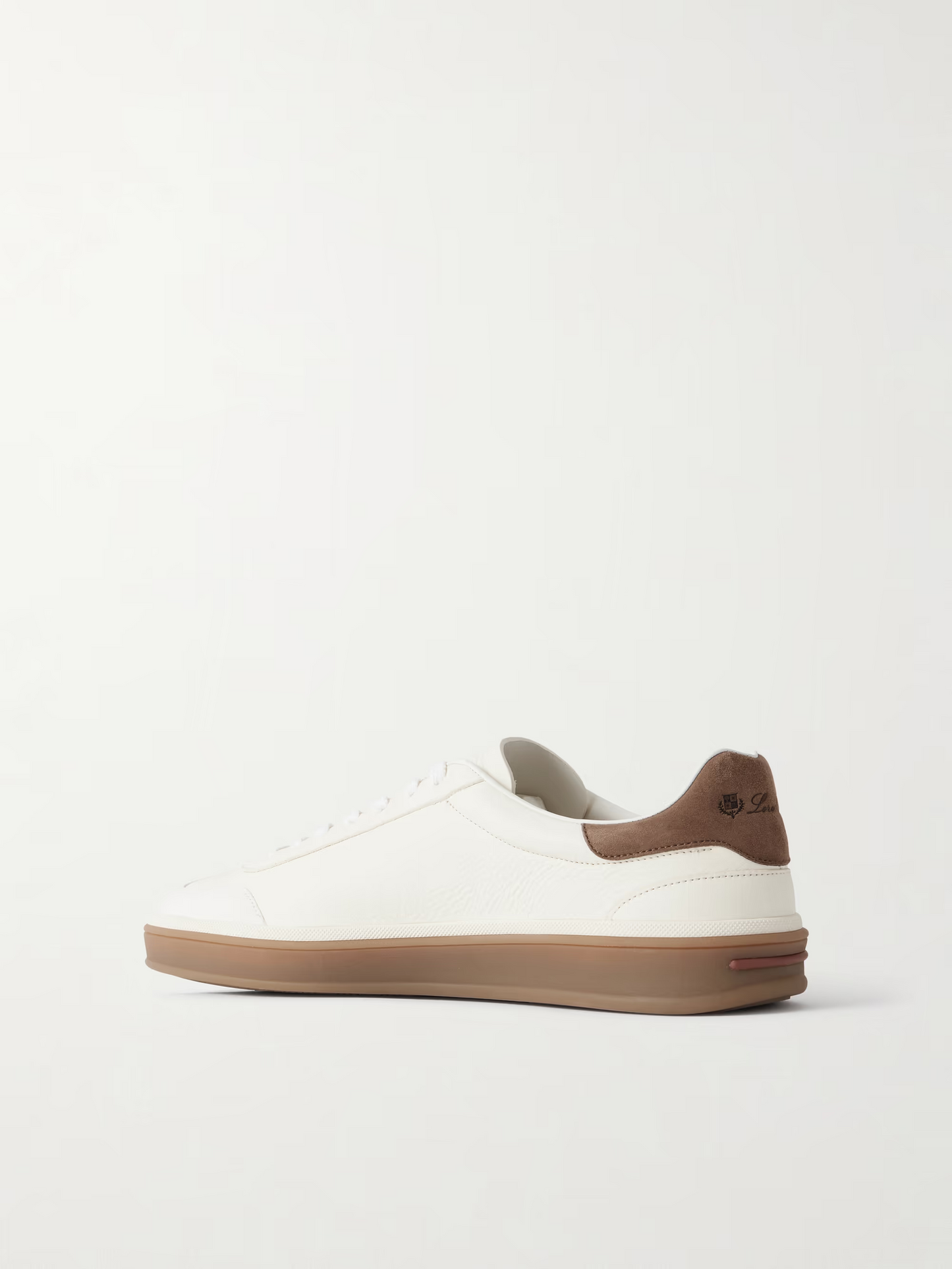 Suede Trim Leather Sneakers