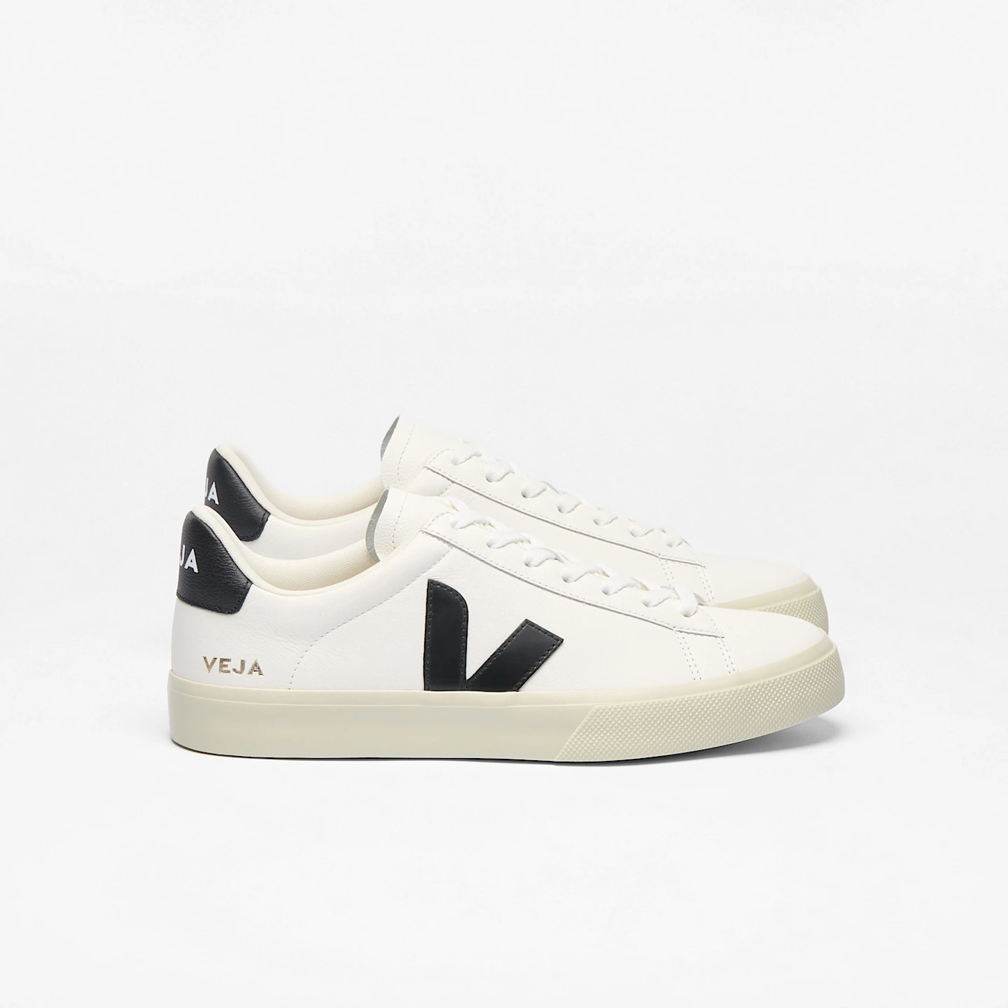 Classic White and Black Leather Sneakers for Men