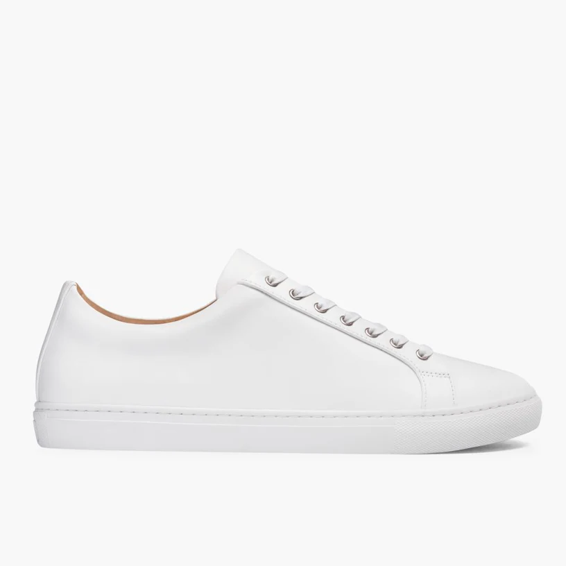 Men's Premier Low Top In White Leather