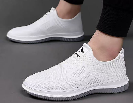 Mens Slip On Straw Walking Sneakers