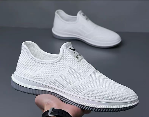 Mens Slip On Straw Walking Sneakers