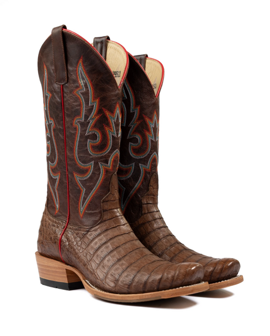 Men's Caiman Belly Leather Boots