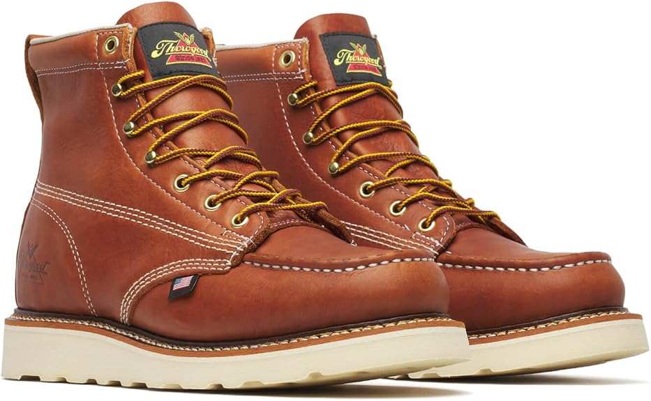 Classic Moc Toe Leather Work Boots