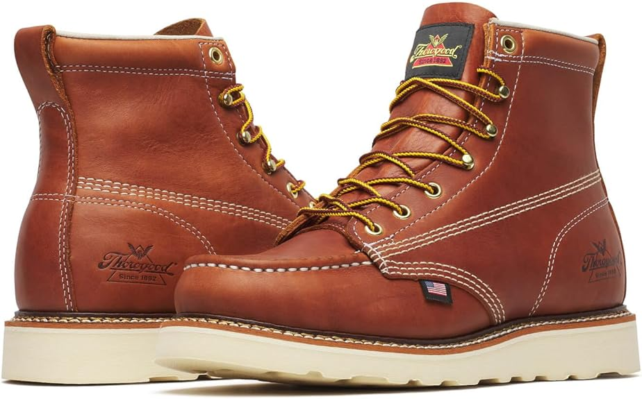 Classic Moc Toe Leather Work Boots