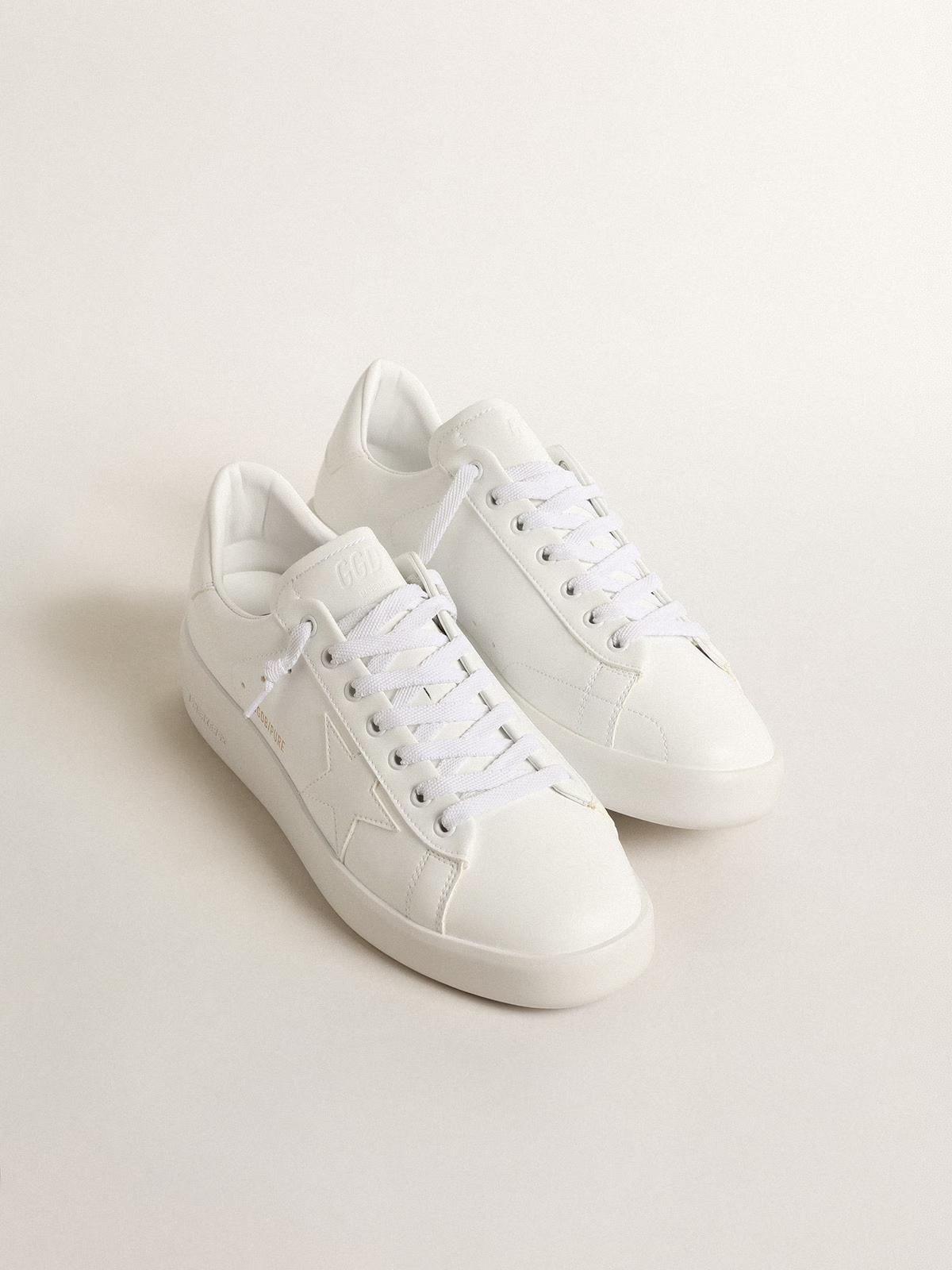White Star Leather Low-Top Sneakers