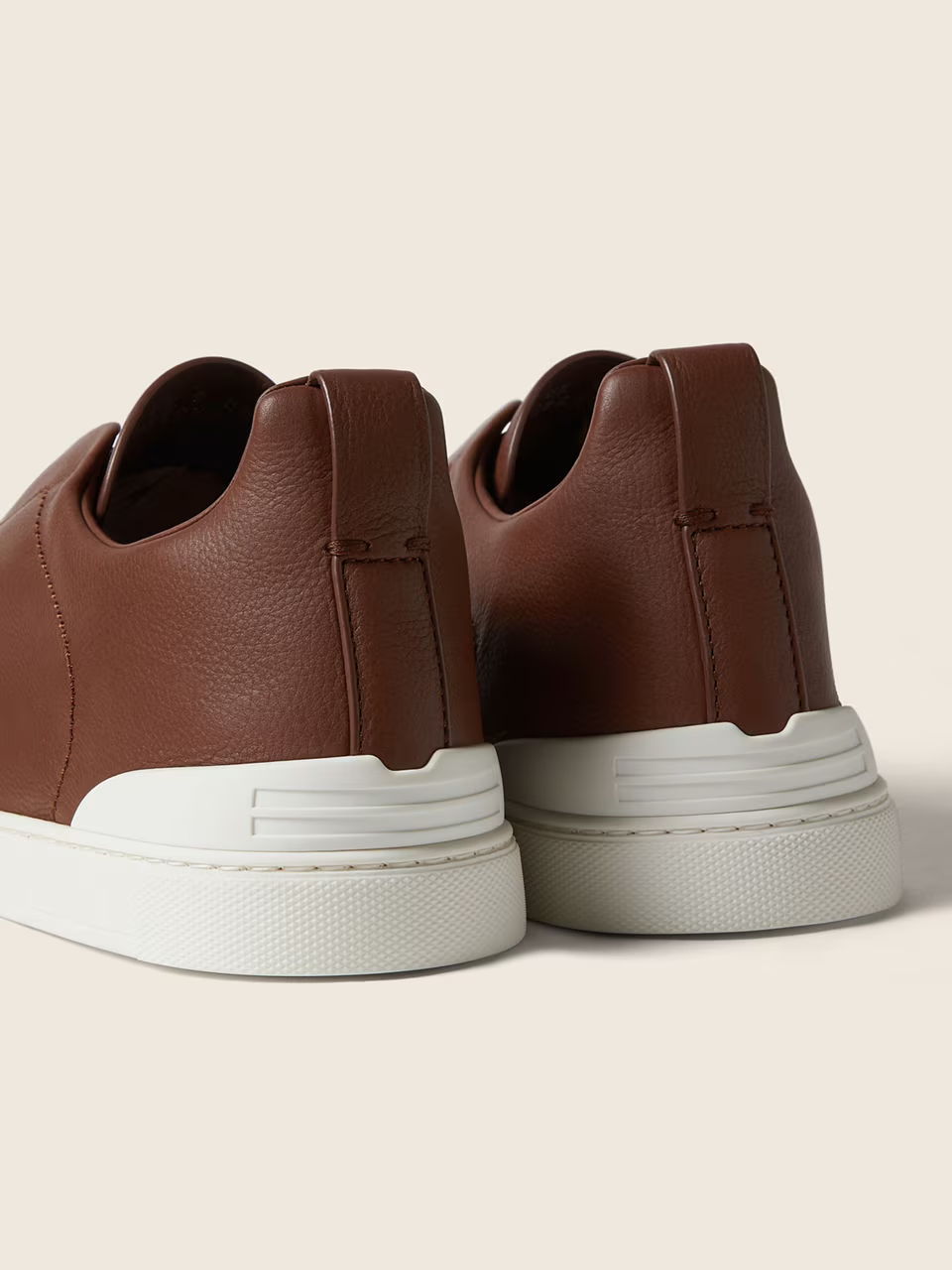 Almond Brown Triple Stitch Sneakers