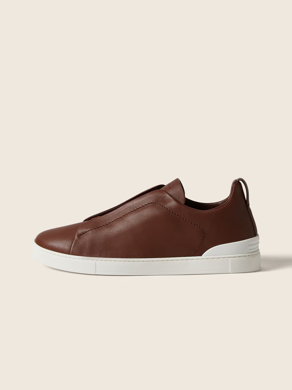 Almond Brown Triple Stitch Sneakers