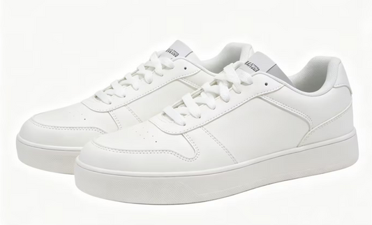 White Casual Court Low-Top Sneakers